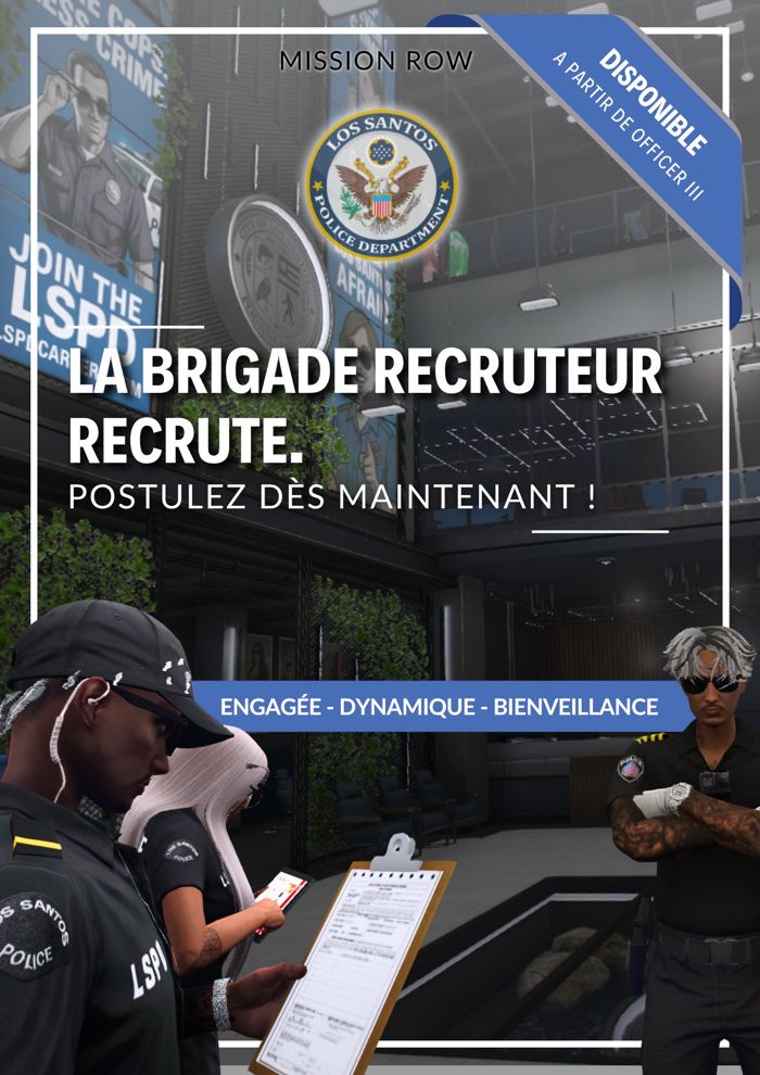 Affiche recrutement Mission Row